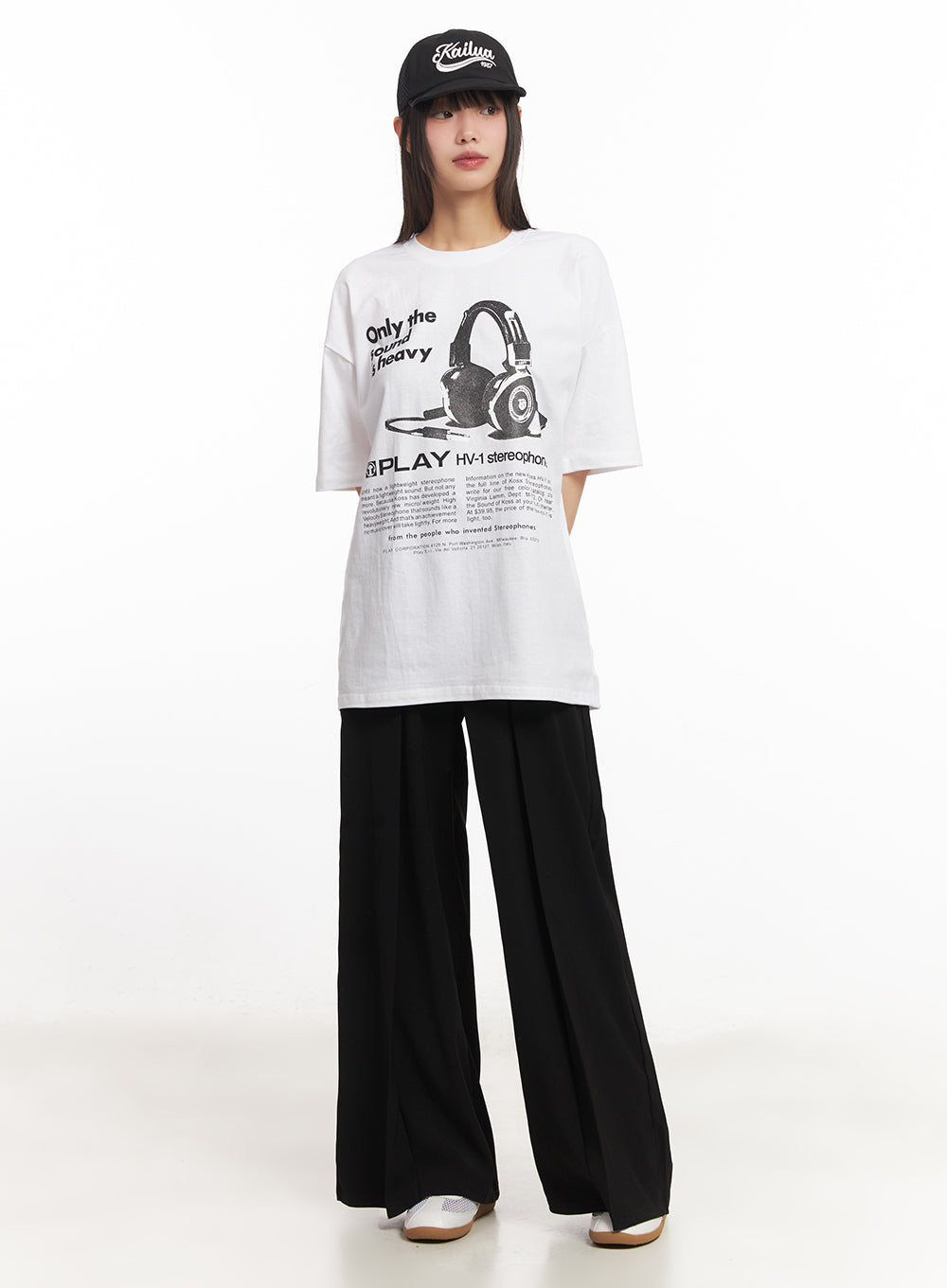 Sound Graphic Oversize T-Shirt IY502