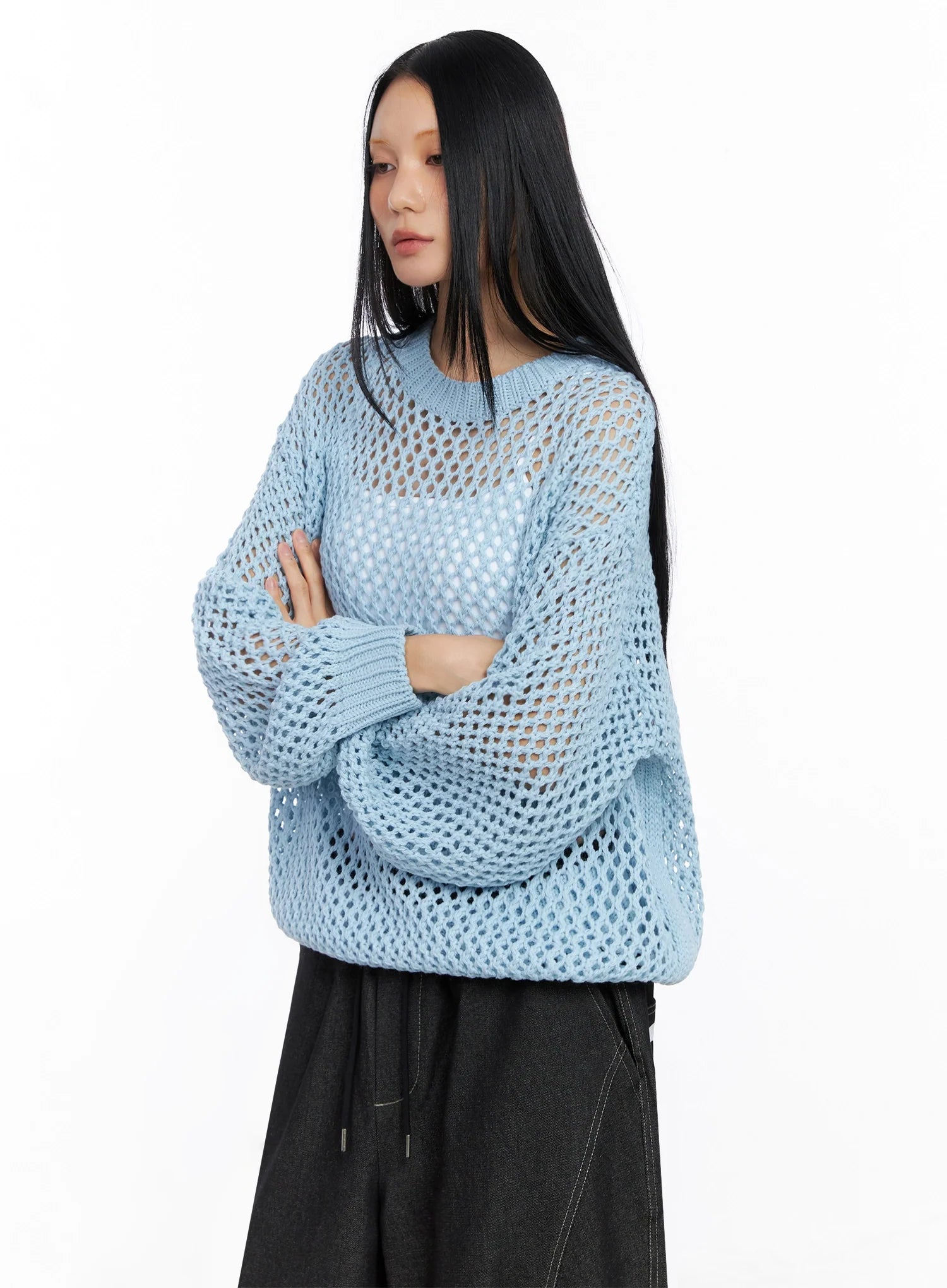 Mesh Knit Sweater CO516