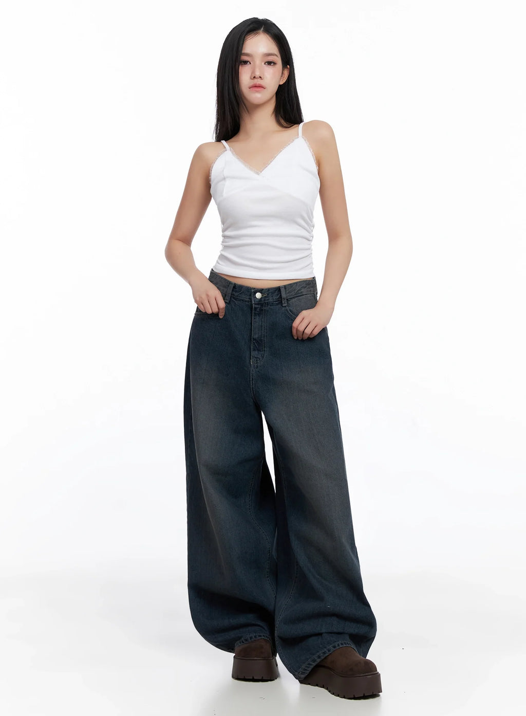 Adelyn Washed Baggy Jeans IS525