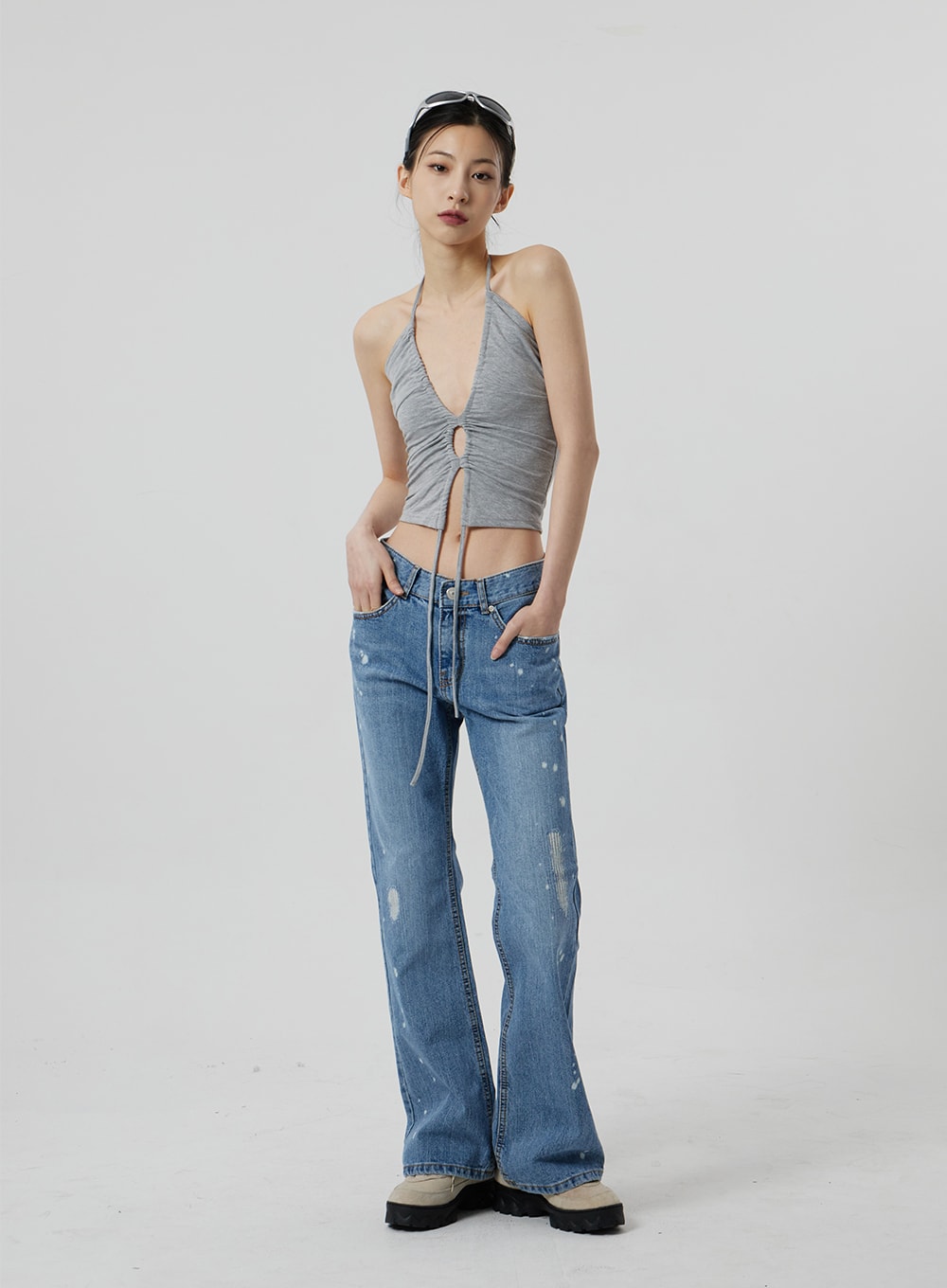 Neck strap Cropped Top CF309