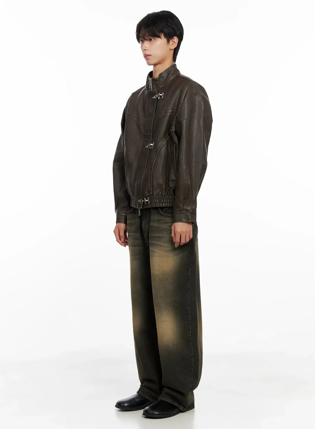 Men's Vintage Fade Wide-Leg Jeans IO516