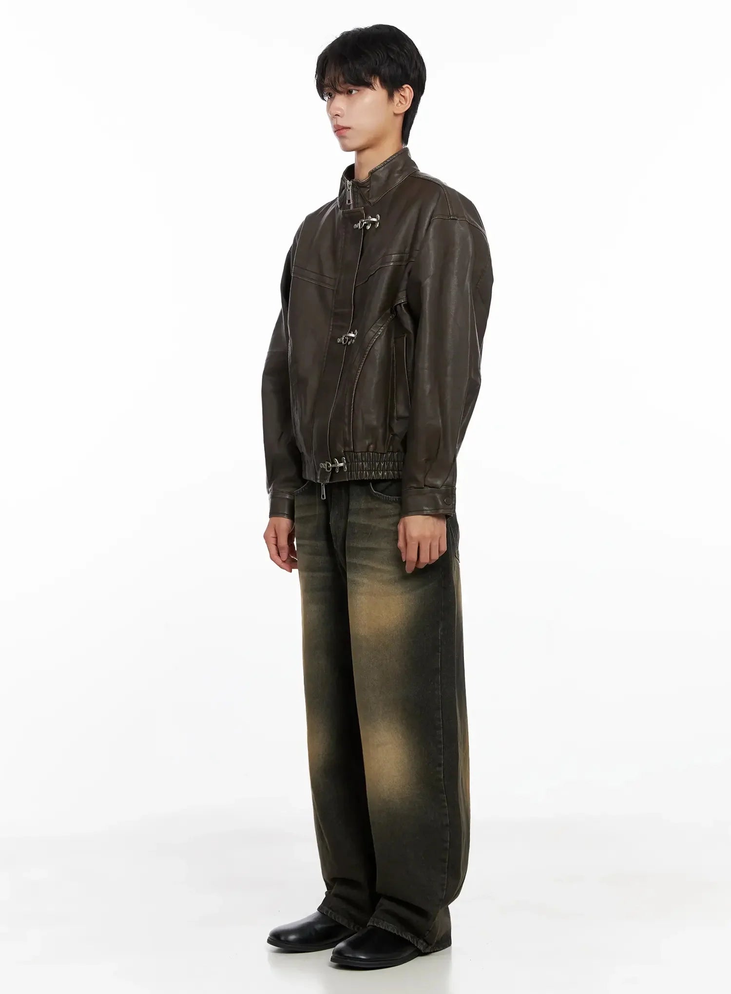 Men's Vintage Fade Wide-Leg Jeans IO516