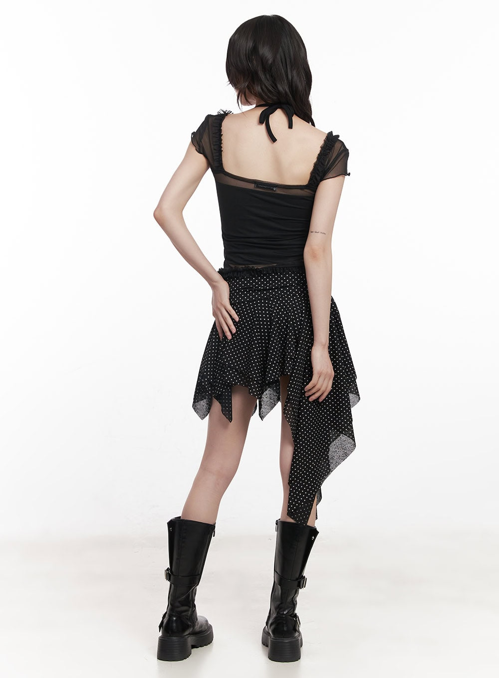 Puff Sleeve Sheer Top CY520