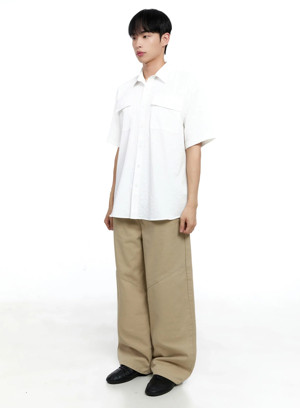 Men's Casual Crinkle Texture Shirt IG520