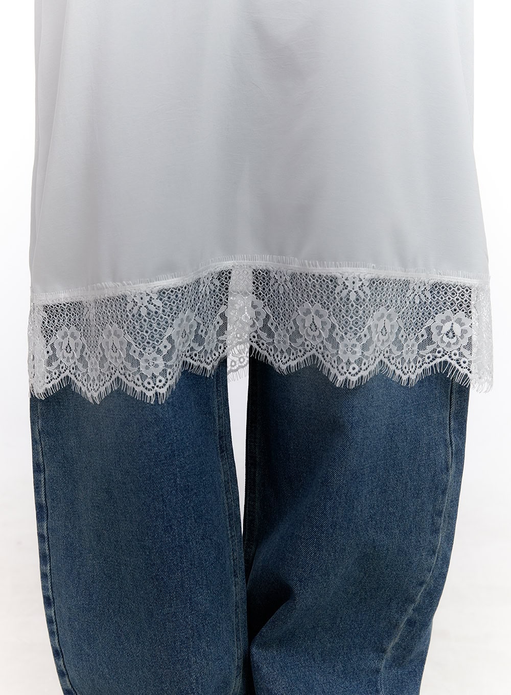 Sheer Lace-Trim Camisole Dress CF512