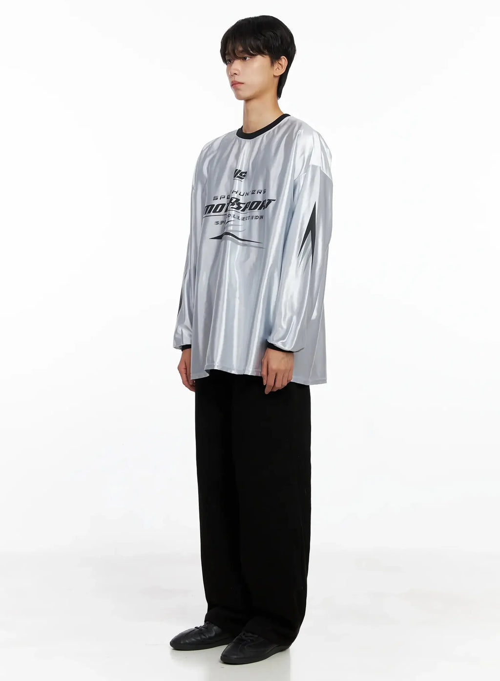 Men's Metallic Sporty Long Sleeve IO517