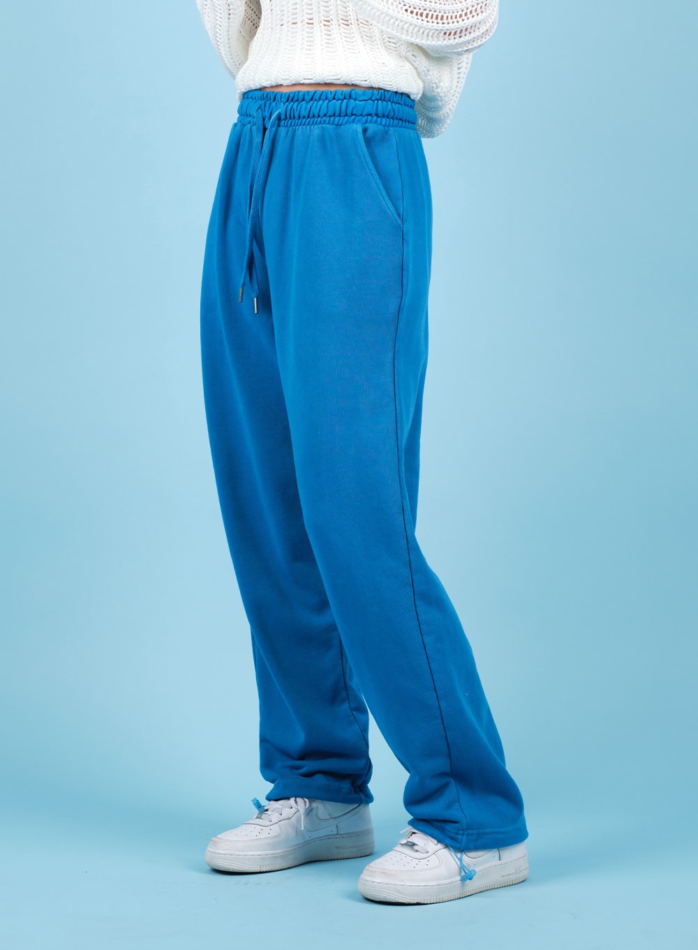 Drawstring Waist Banded Sweat Pants CAO13