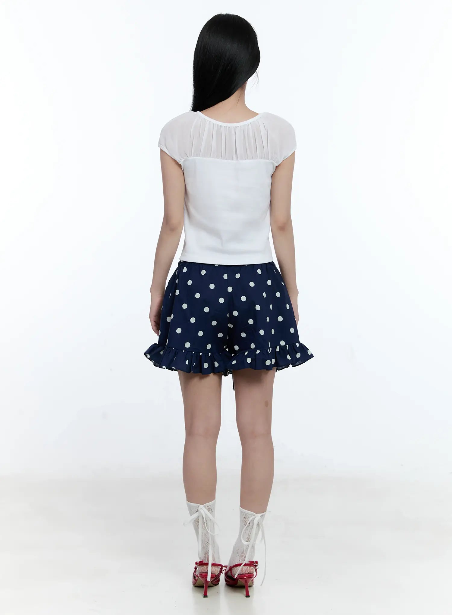 Polka-Dot Ruffle Shorts CG501
