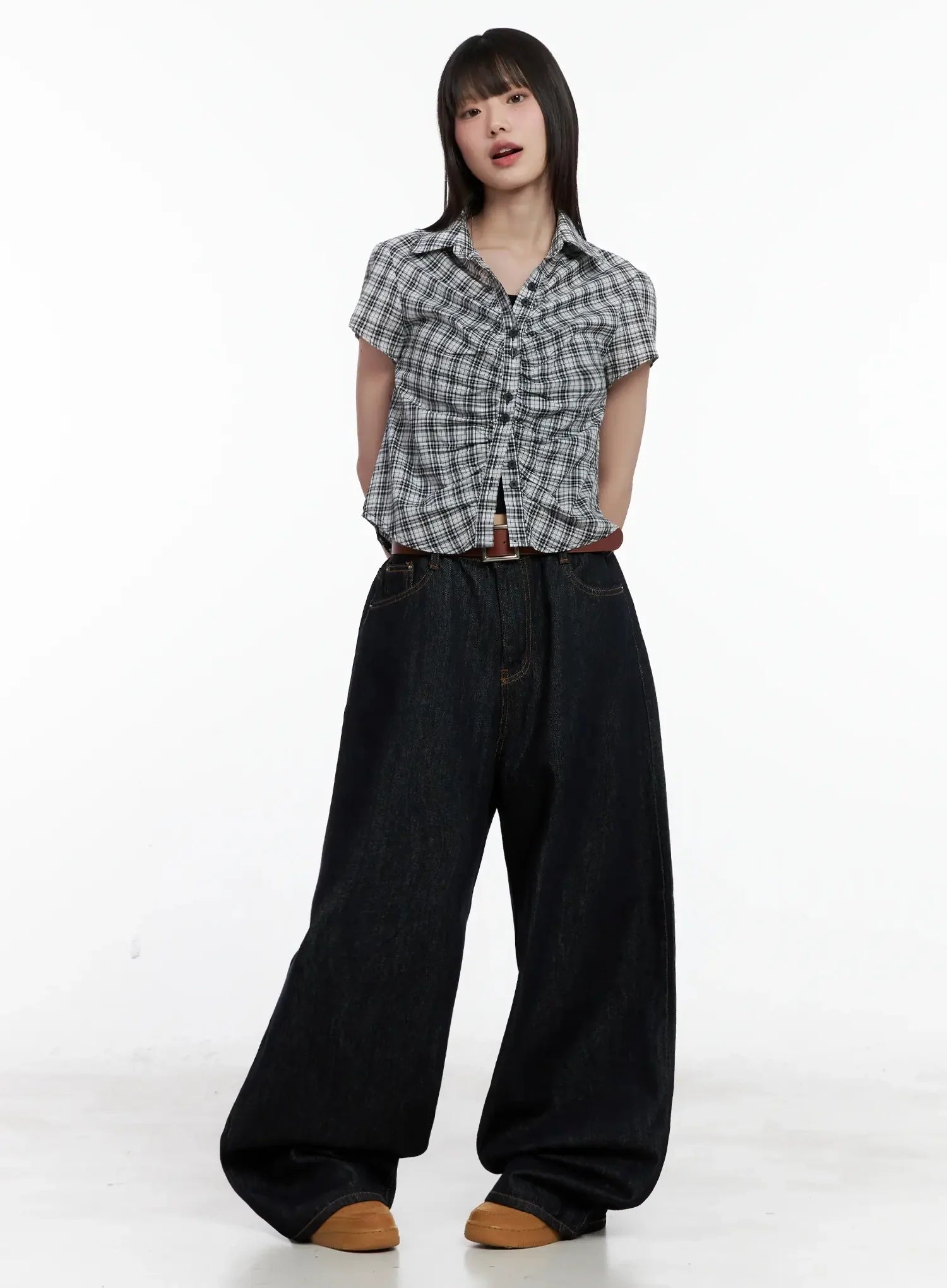 Zinni Dark-Wash Wide Denim Jeans IL531