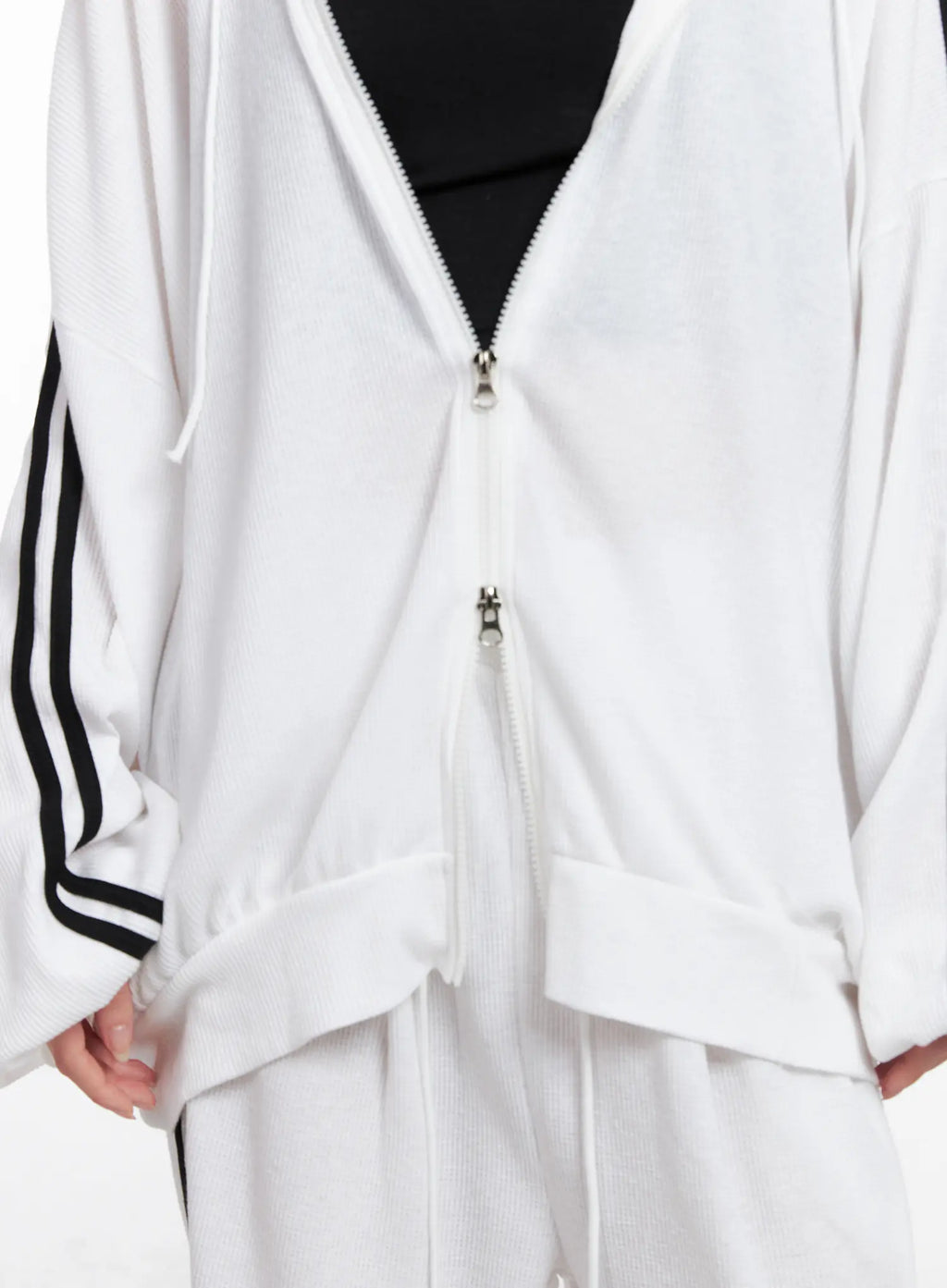 Waffle Knit Track Hoodie CG525