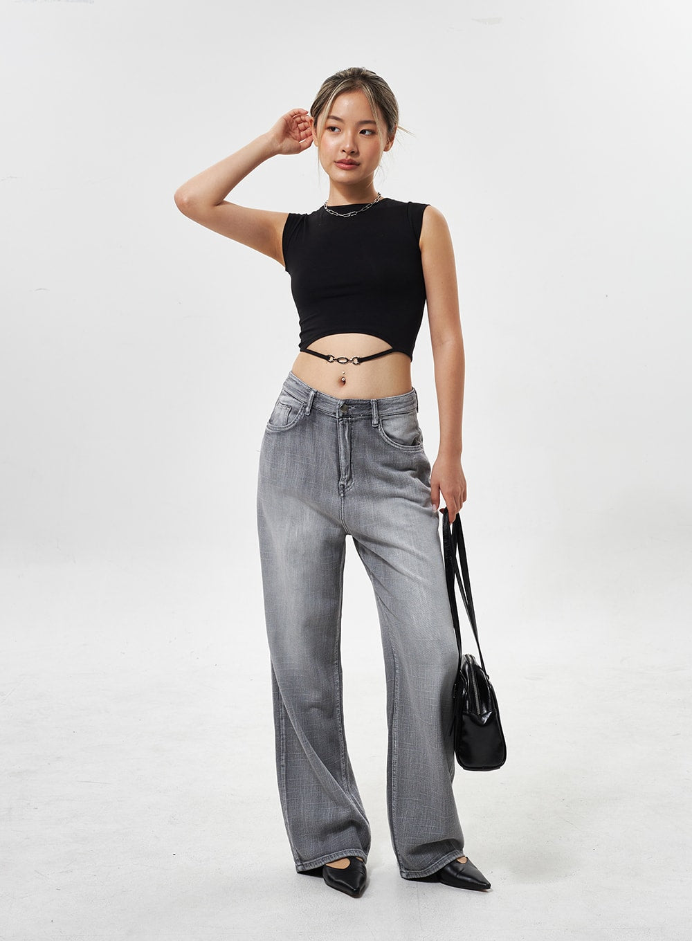 Mid-Rise Wide Leg Jeans CY330