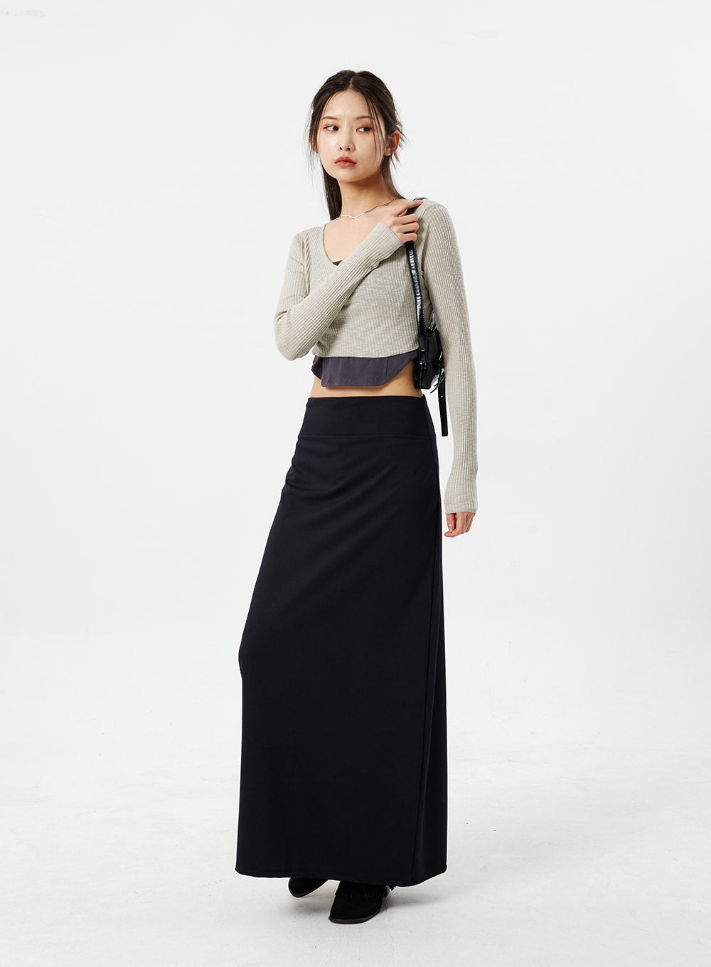 Mid-Rise Maxi Skirt CM307