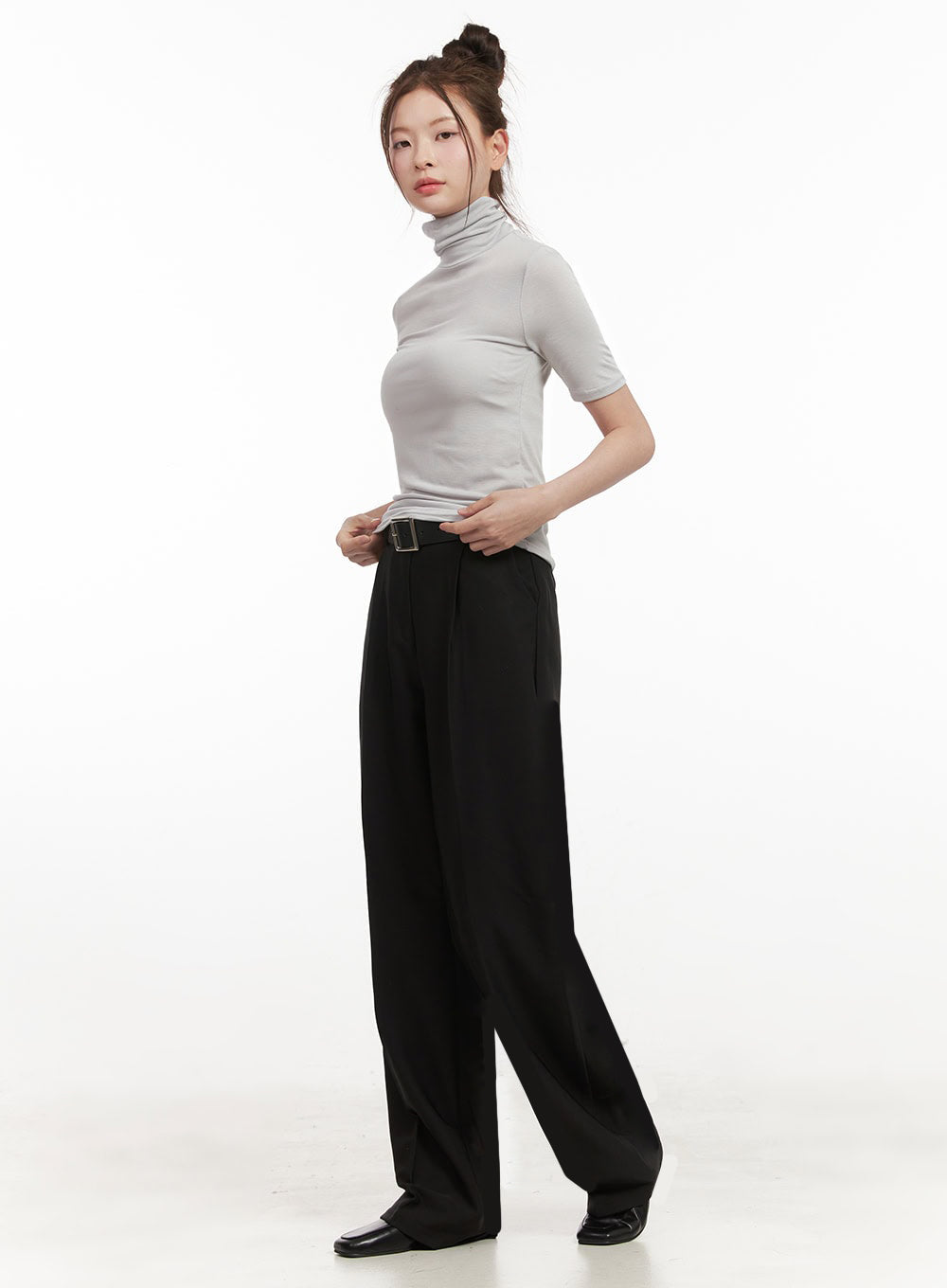 Essential Turtle Neck Short Sleeve Top IF505