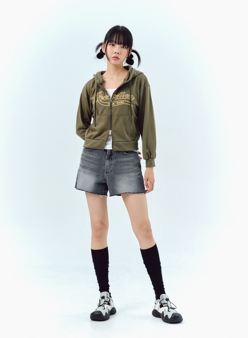 Two-Way Zip-Up Hoodie IG304