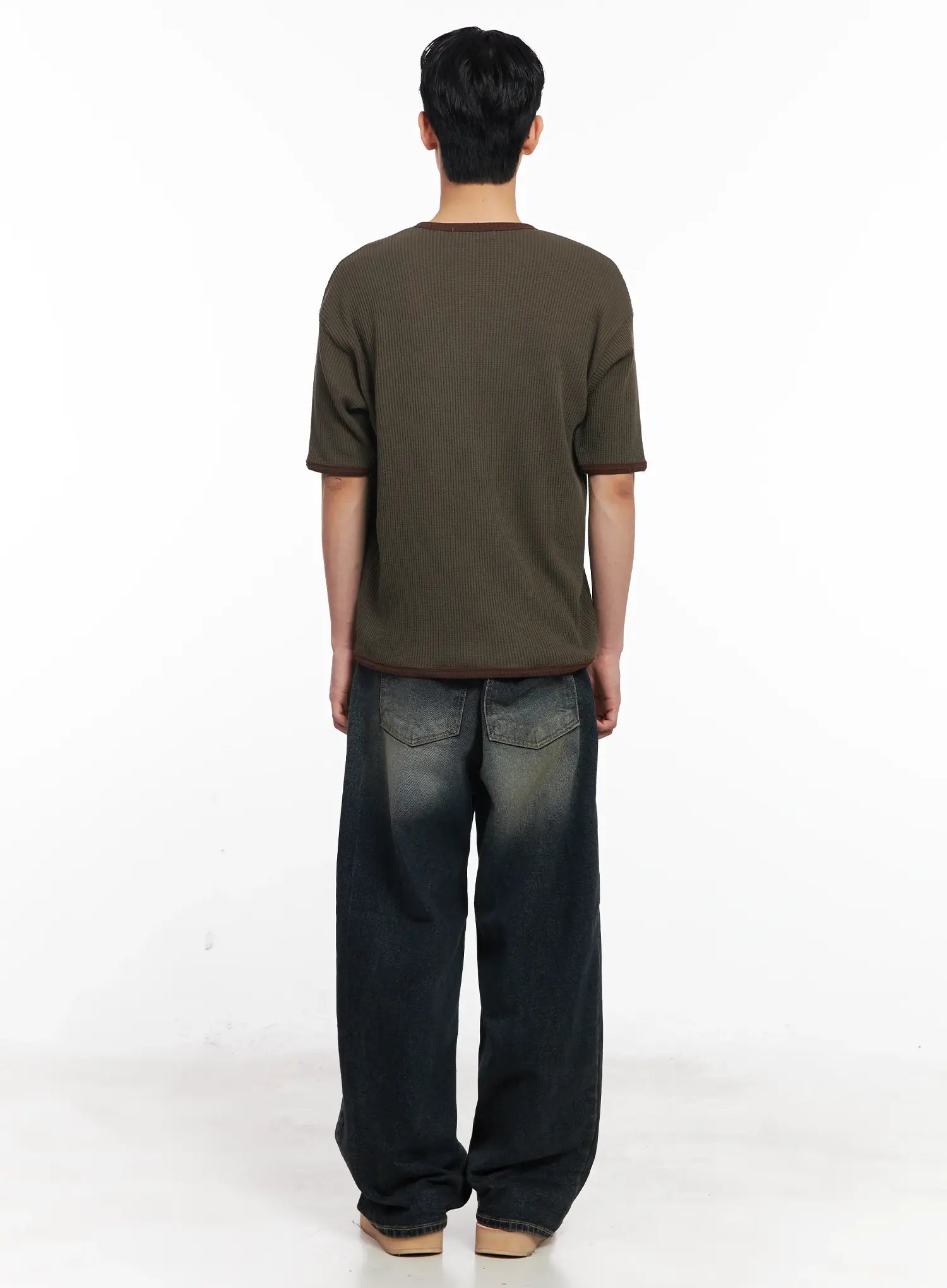 Men's Washed Baggy Jeans IU526