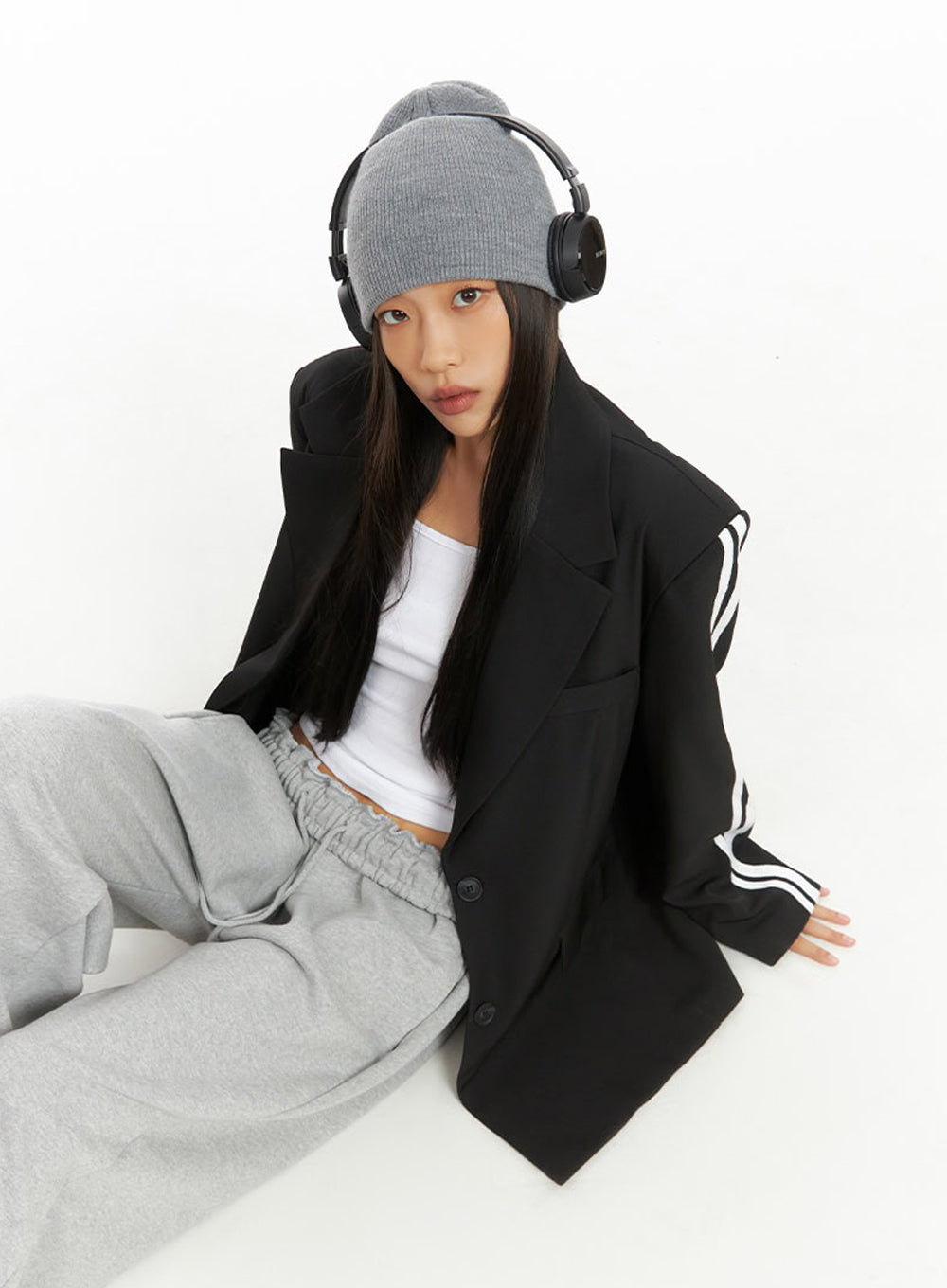 Square Neck SlimFit Long Sleeve Shirt IO409