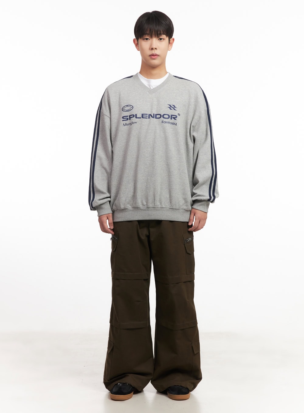 Men's Cotton Pocket Wide-Leg Pants IM528