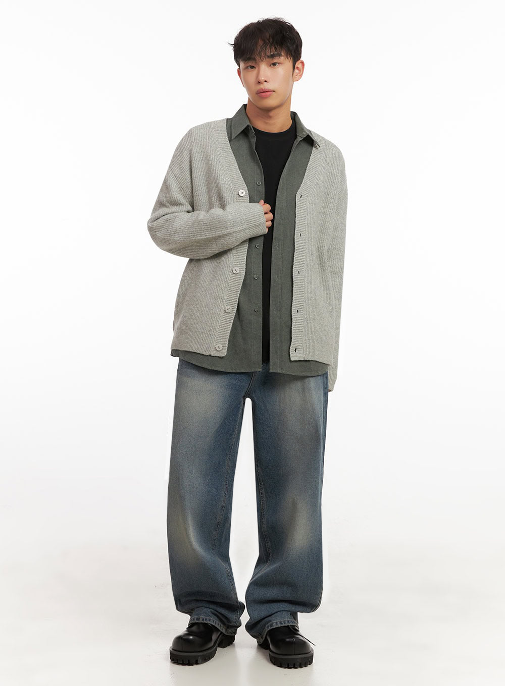 Men's Solid Long Sleeve Tee ID427