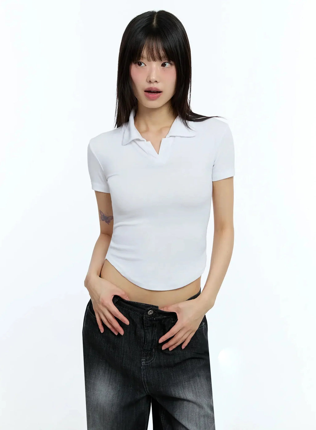 Collared Slim-Fit Tee IU524