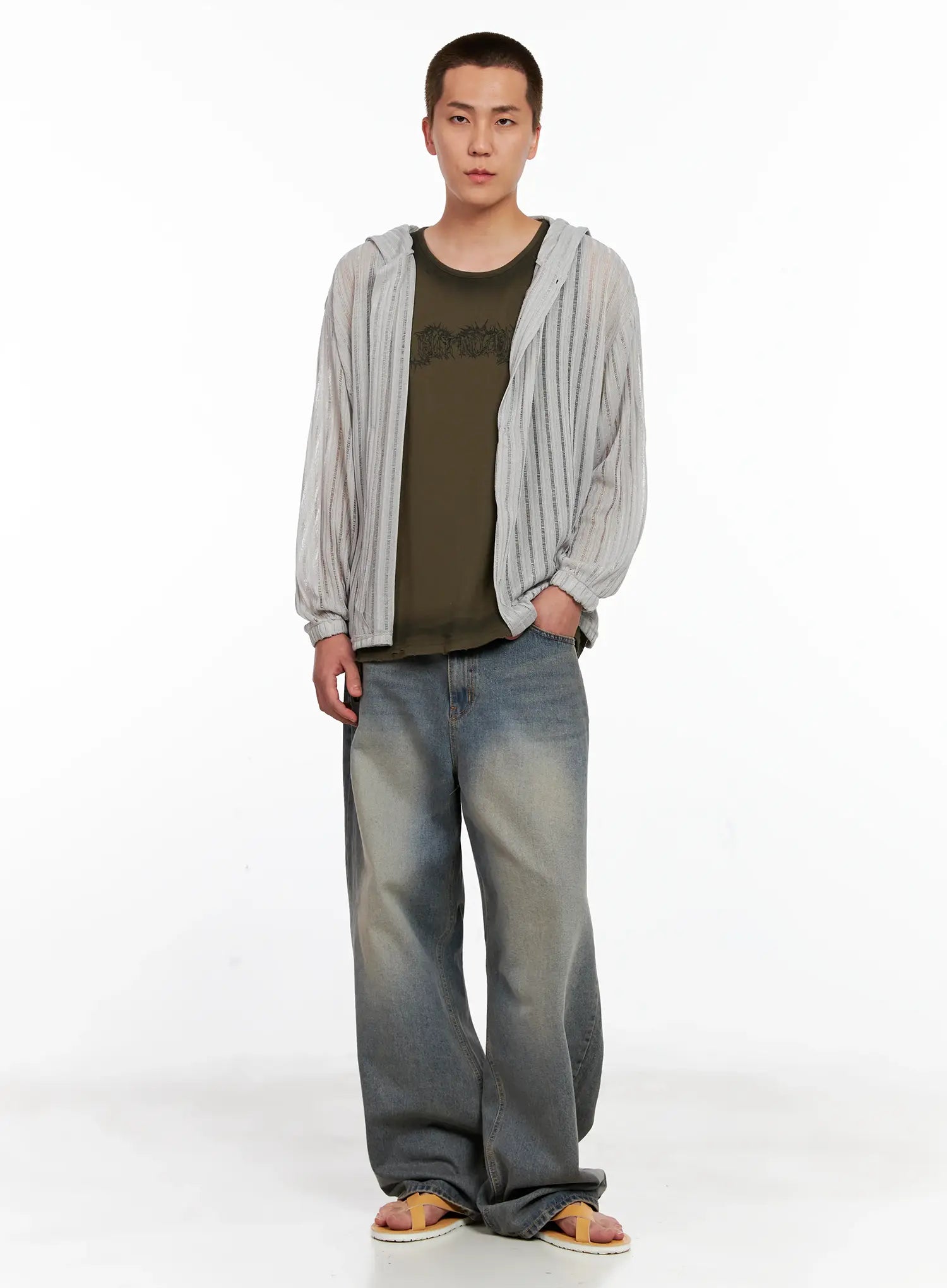 Men's Washed Vintage Denim Jeans IG511