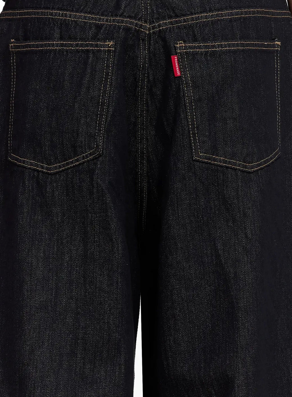 Men's Dark Denim Baggy Jeans IL516