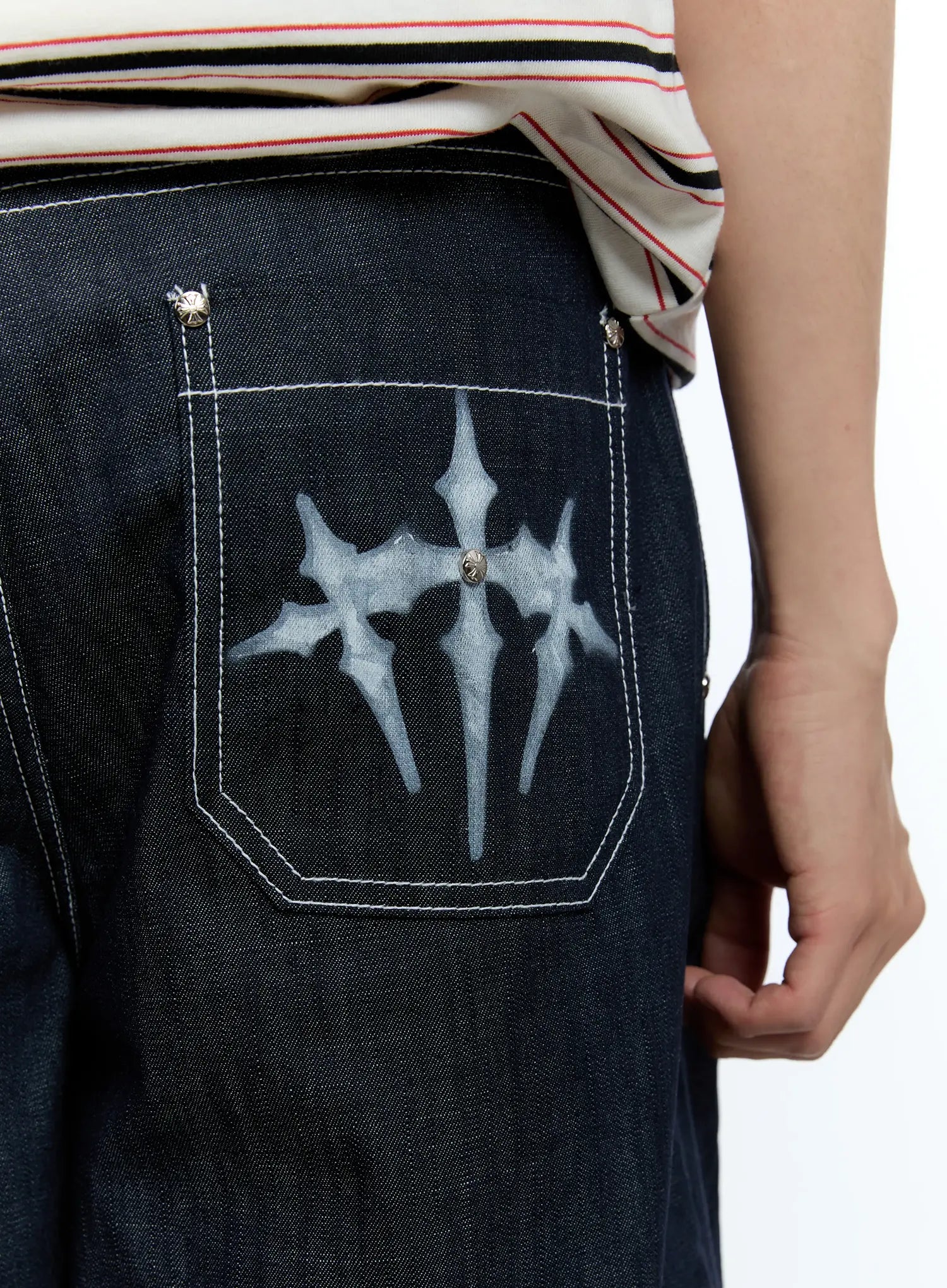 Men's Pleated Denim Jorts IL517