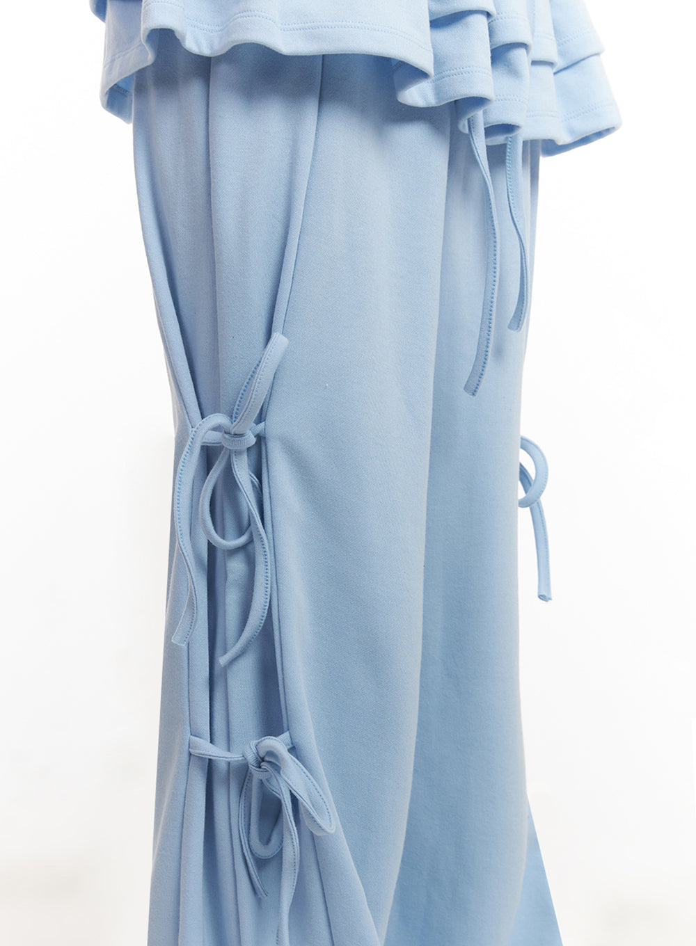 Frill Skirt-Layered Ribbon Sweatpants IY502