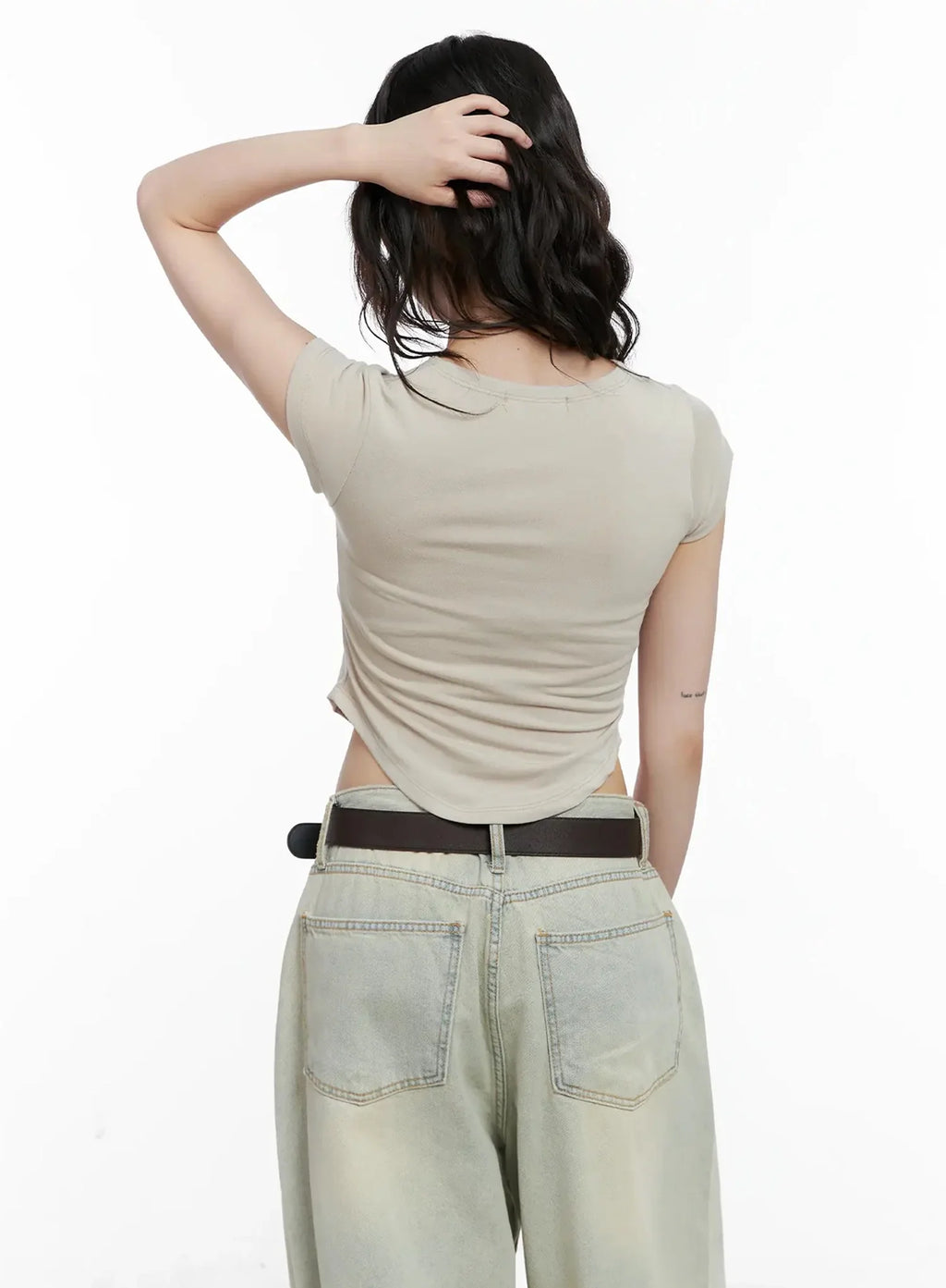 Minimalist V-Neck Crop Top IL531