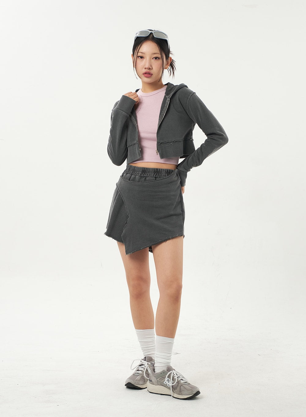 Cropped Zip-Up Hoodie CA325