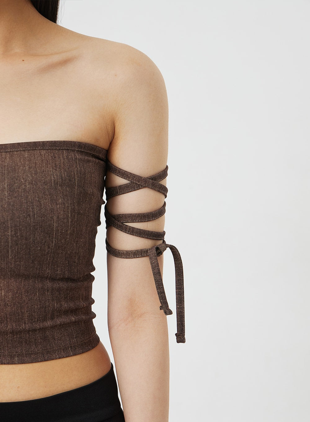 Lace-Up Detail Tube Top BF323