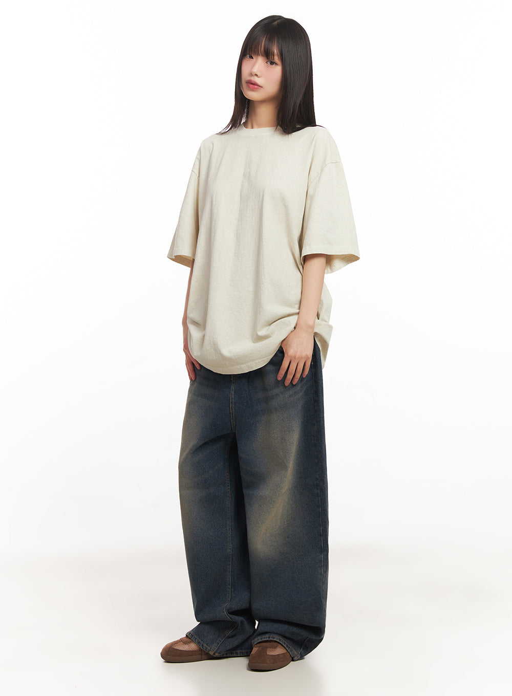 Essential Cotton Canvas Oversize T-Shirt IY502