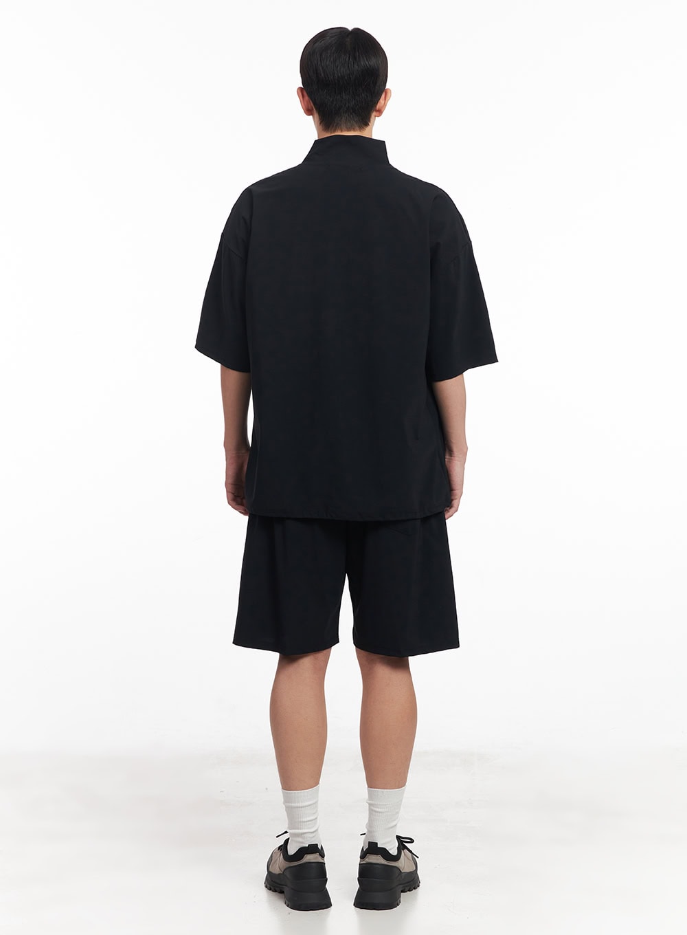 Men's Oversize Half-Zip Windbreaker Top IA525