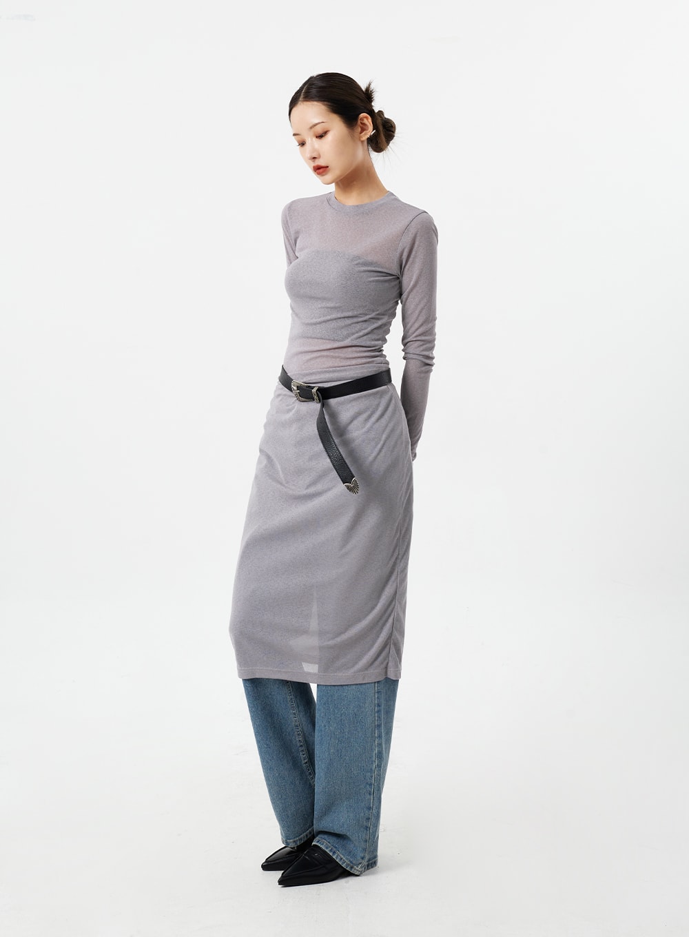 Mesh Midi Skirt CM308