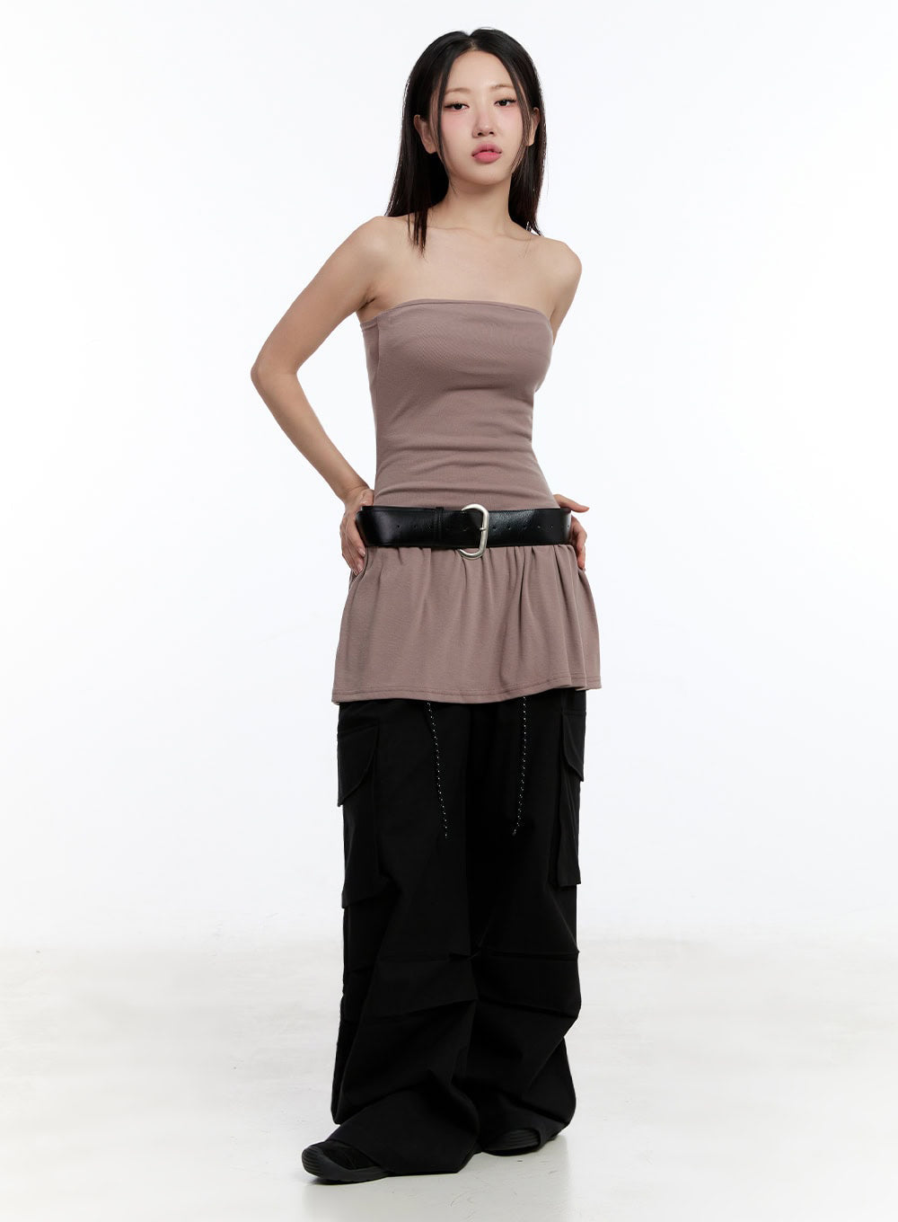 Pintuck Wide-Leg Pants IU509
