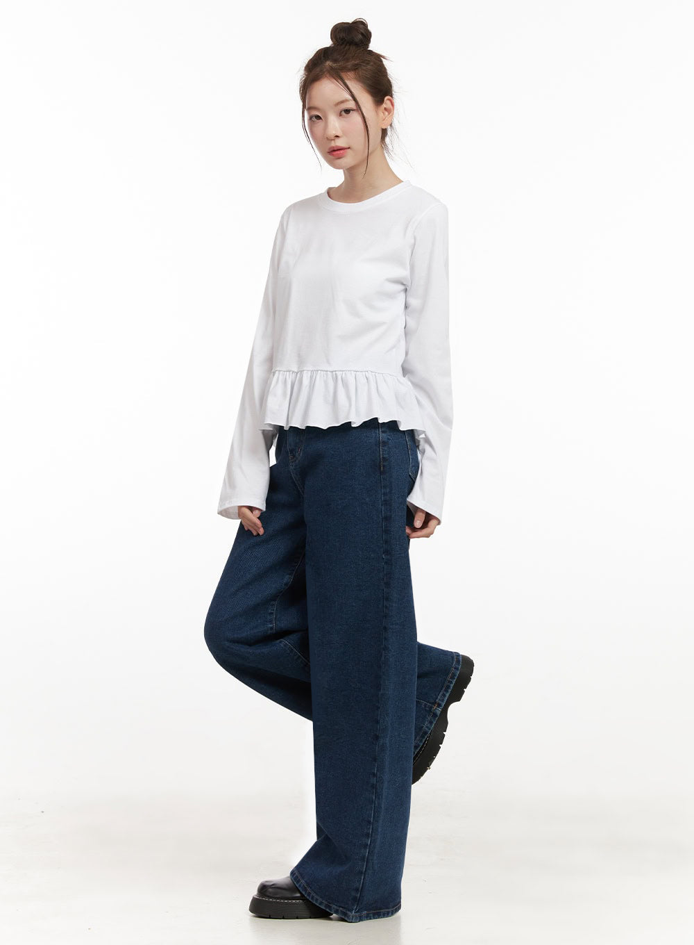 Elegant Frill Long-Sleeve Top IJ530