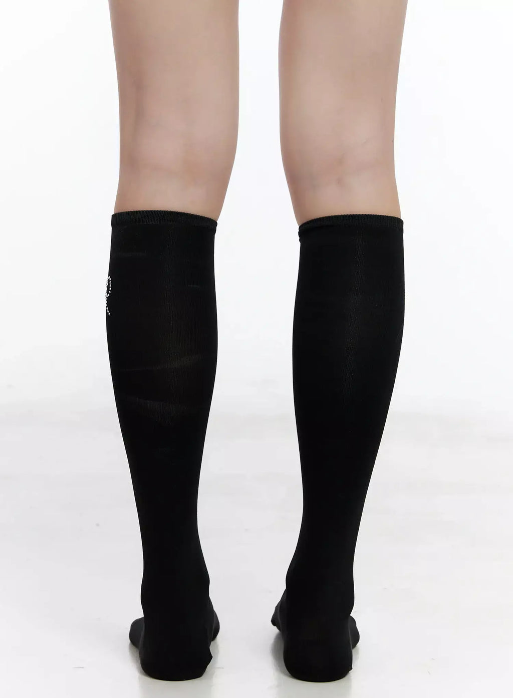 Rhinestone Heart Knee-High Socks IL531