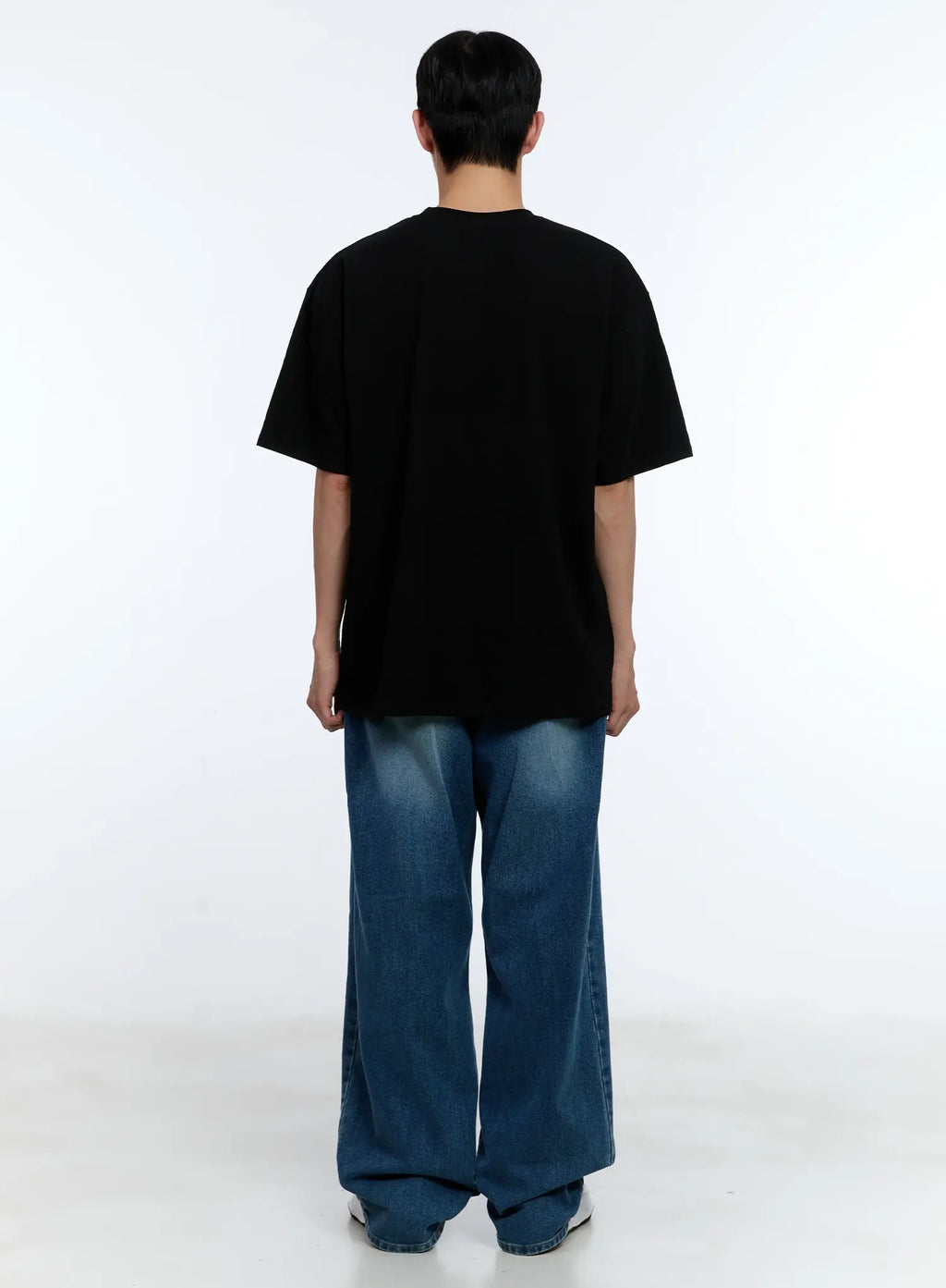 Men's Distressed Wide-Leg Denim Jeans IL515