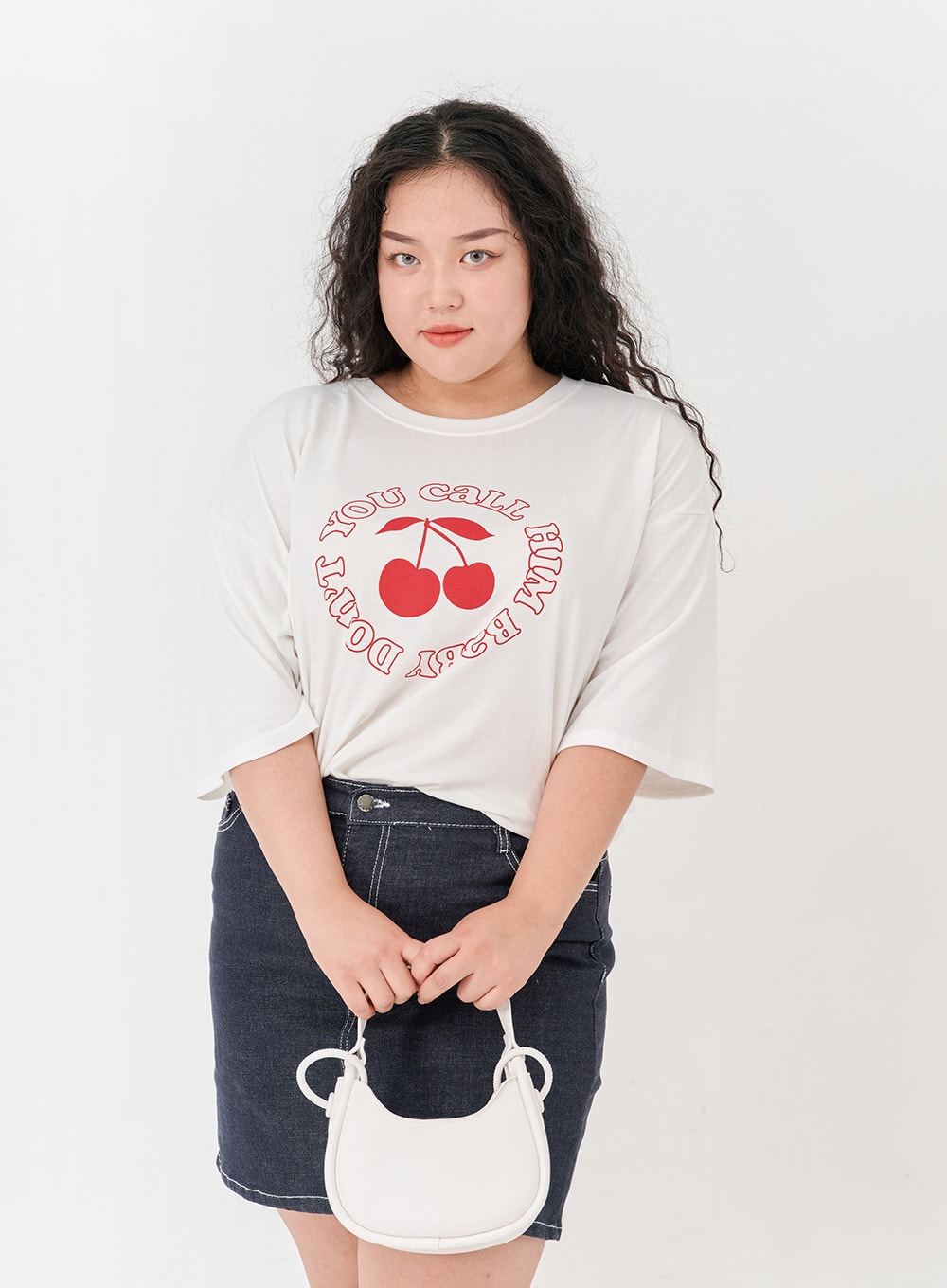 Plus Stitch Span Denim Skort IG09