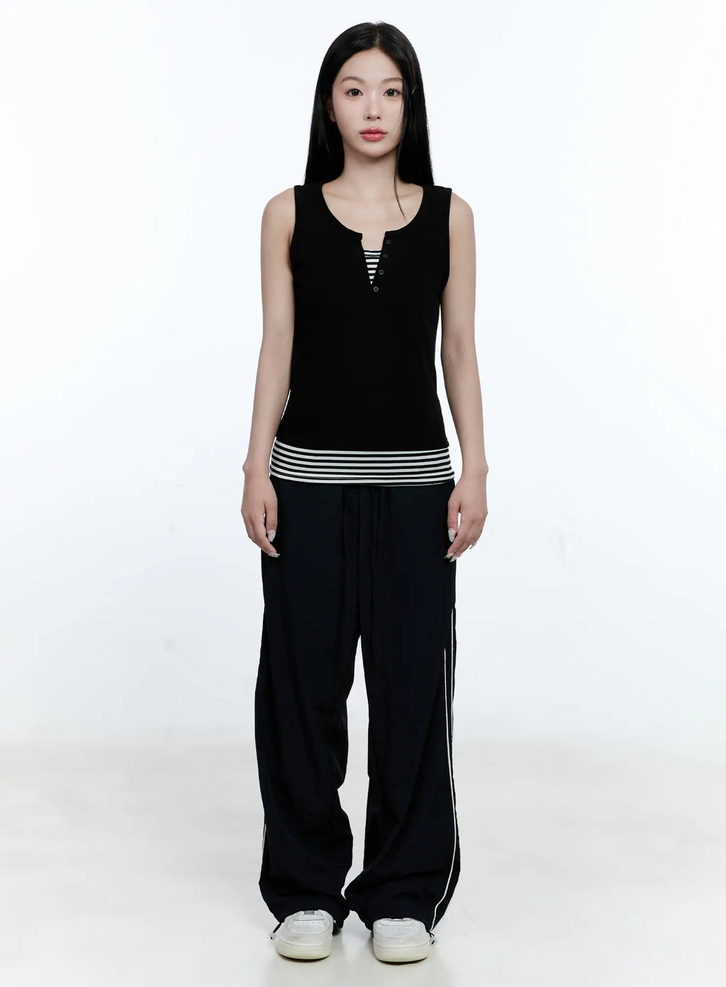 Nylon Wide-Leg Track Pants CG512
