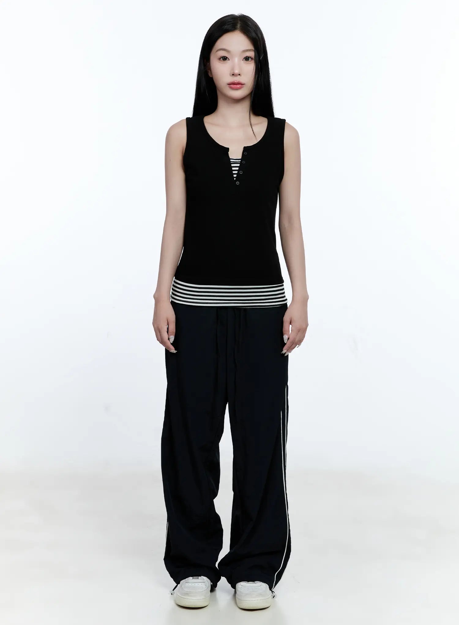 Nylon Wide-Leg Track Pants CG512
