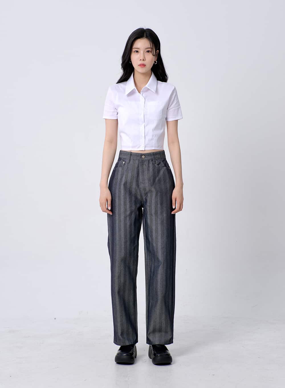 Slim Fit Cropped Shirt OM330