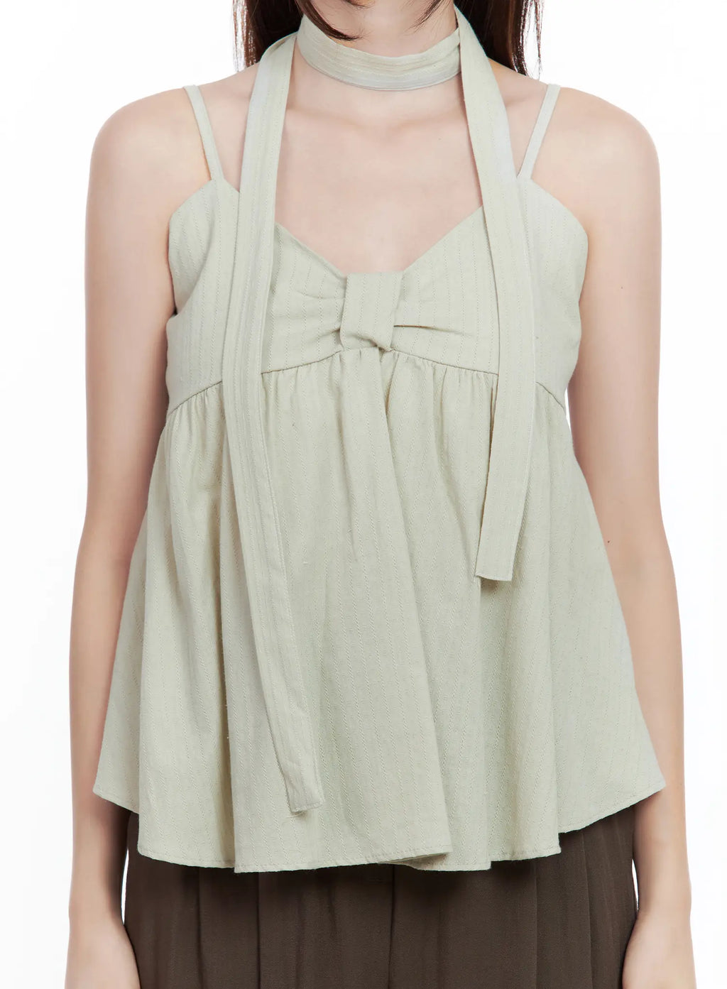 Ribbon Tie Tank & Scarf Set CL502