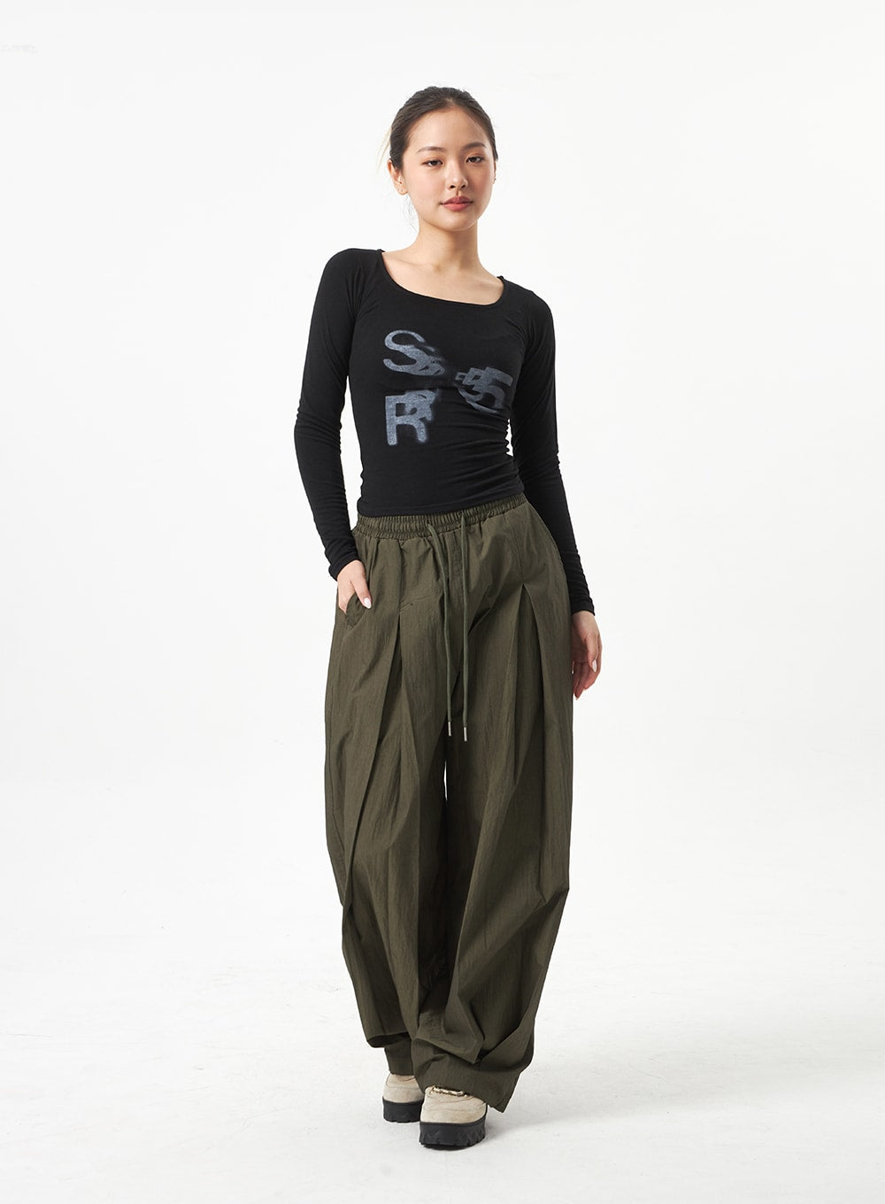 Square Neck Cropped Top CA318