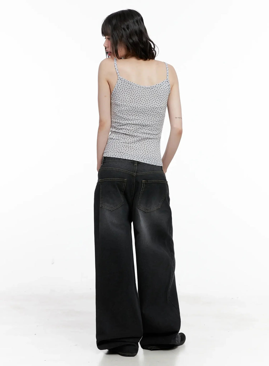 IU Vintage Black Baggy Jeans IL528