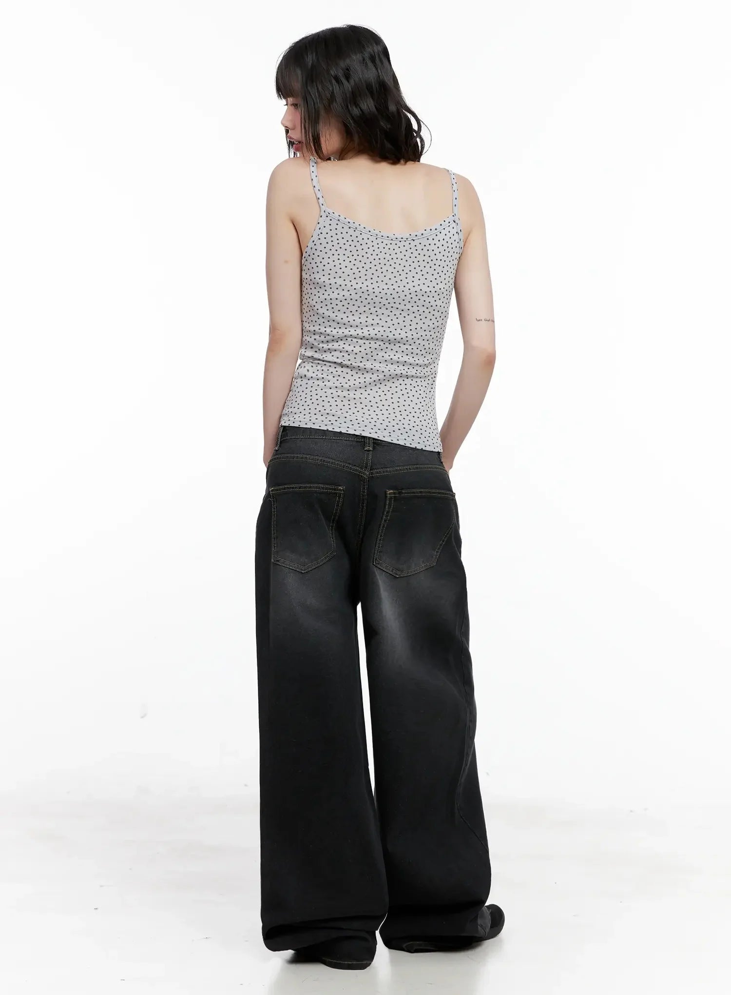 IU Vintage Black Baggy Jeans IL528