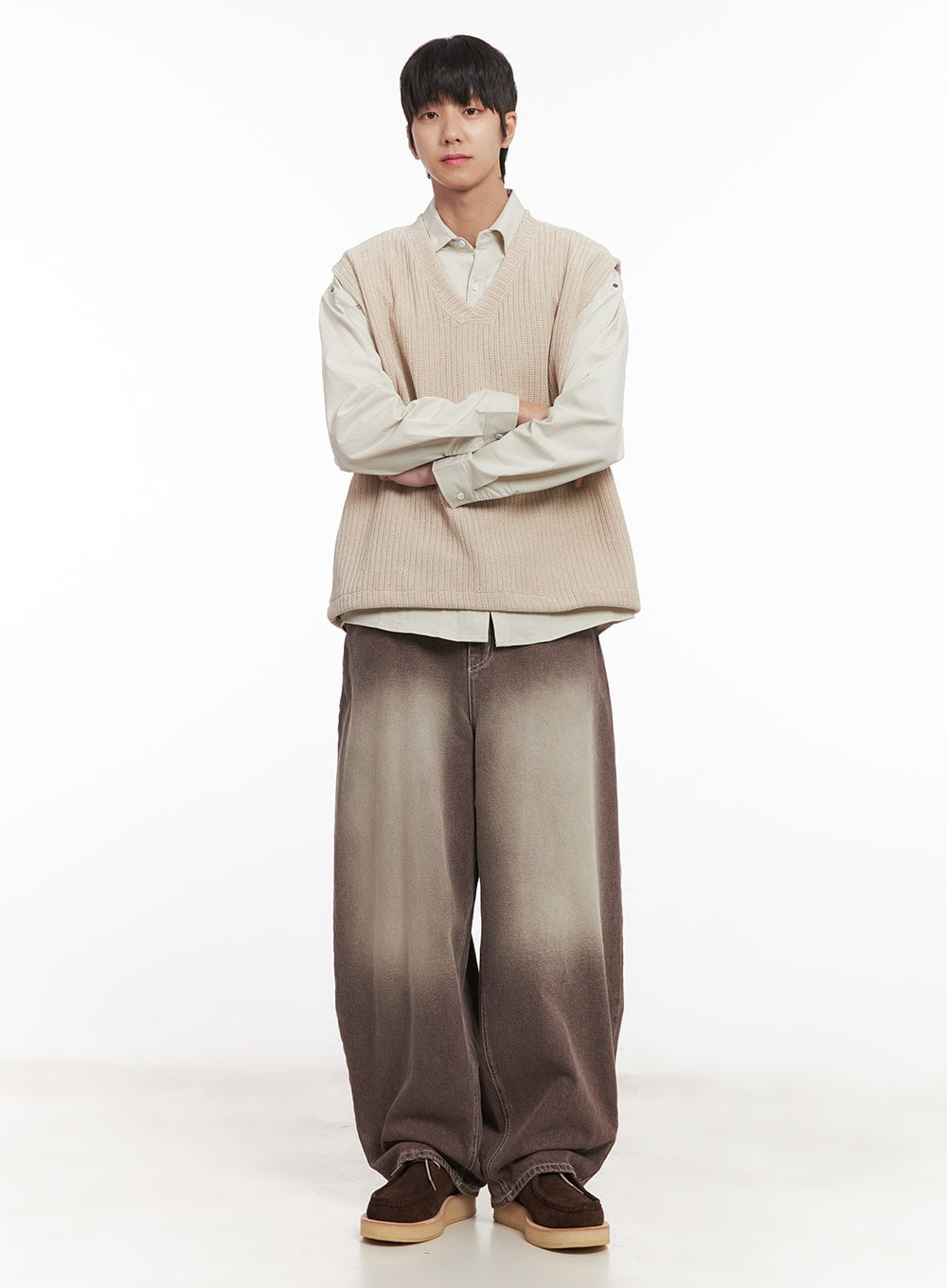 Men's Waffle Knit V-Neck Vest IM519