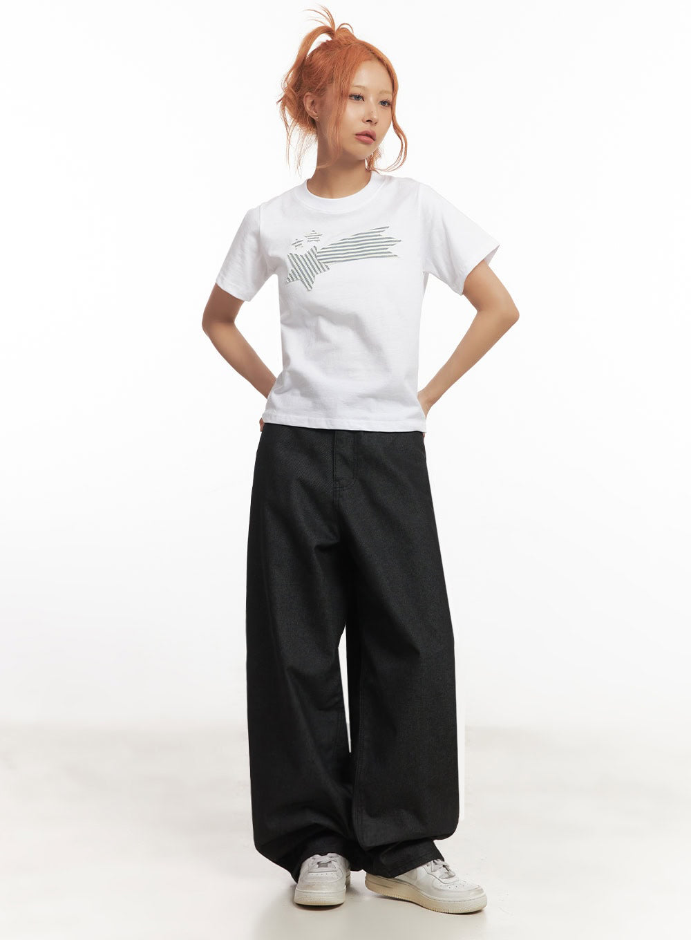 Graphic Star Crop Top IA515