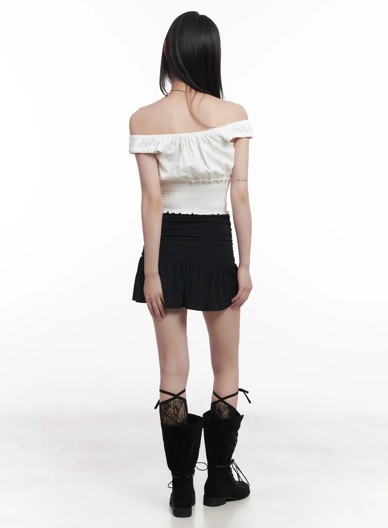 Frill Off-Shoulder Top CU519