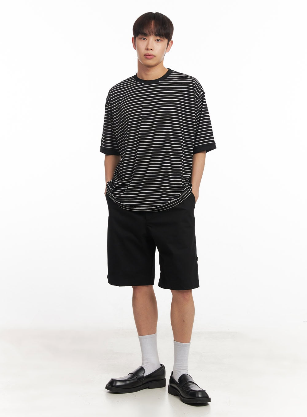 Men's Striped Round Neck T-Shirt IA518