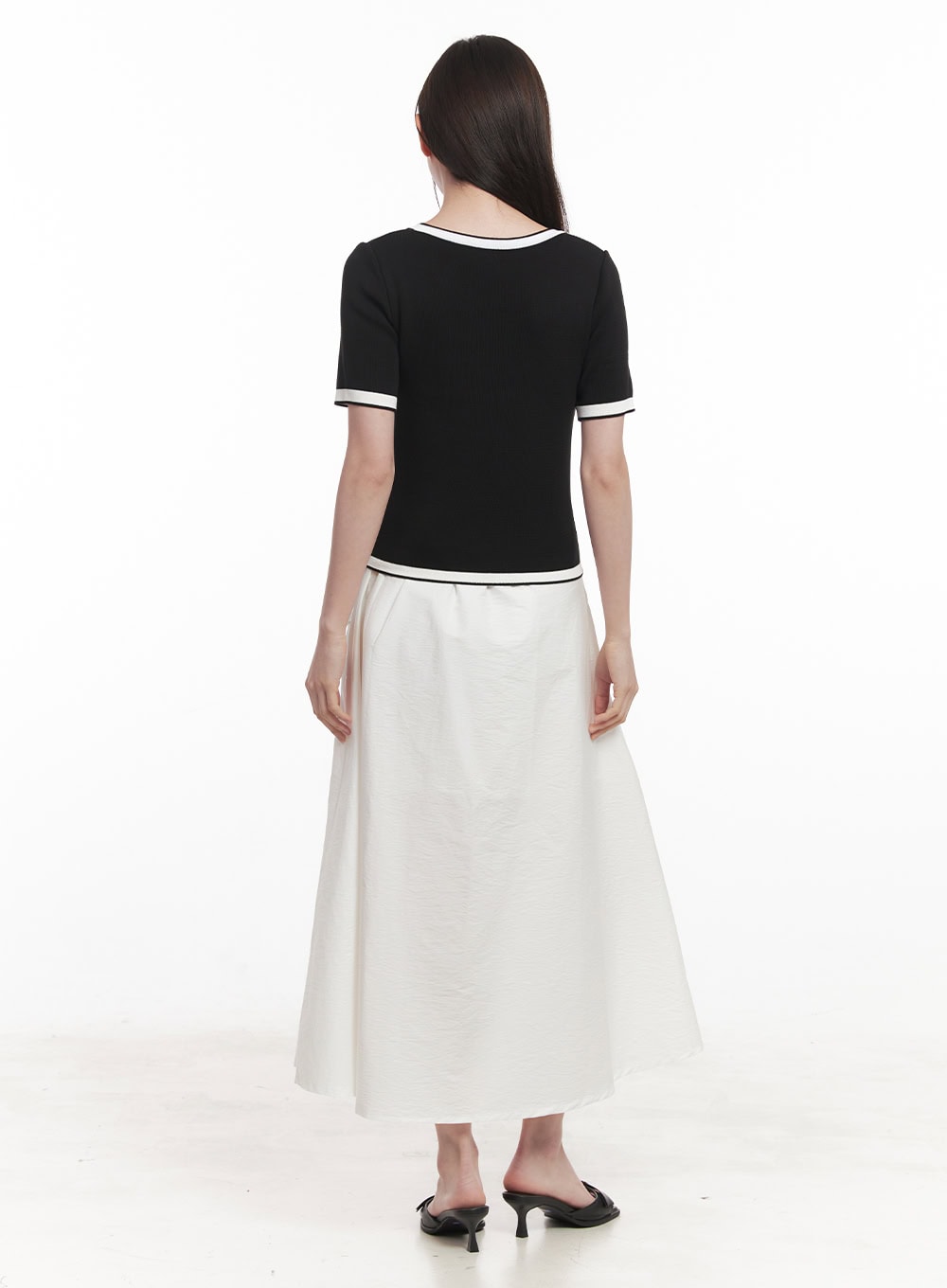 Flare Cotton Maxi Skirt IY513